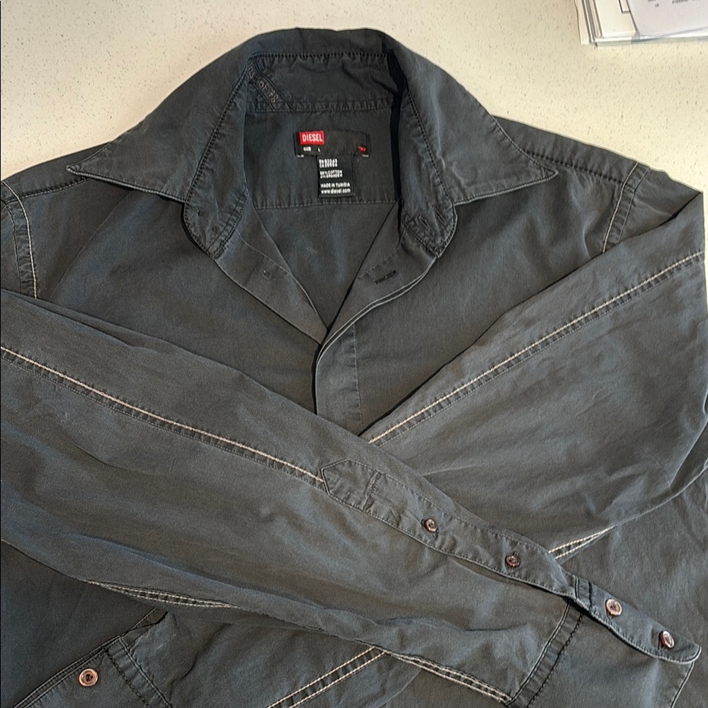 Diesel Black slim shirt, m/l